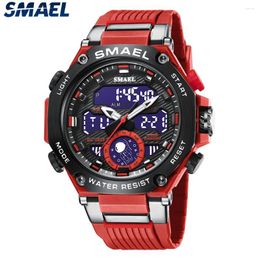 Wristwatches Digital Watches For Men Alloy Case Waterproof Functional Analogue Sport Military Watch SMAEL 8069