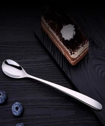 Stainless Steel Long Handle Heart Smooth Surface Spoons Cute heart Shape Creative Coffee Tea Bar Mirror Reflection Spoons DH0504 T5866642