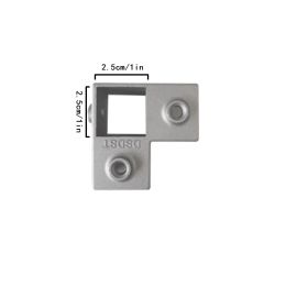 Aluminum Alloy Square Tube Connector 25x25mm Square Pipe Fitting Sleeve Elbow Storage Rack Welding Free Steel Pipe Fixed Joint