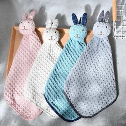 Towel Baby Infant Waffle Hand Cartoon Animal Kitchen Hanging Bath Wipe Washcloths Kids Handkerchief