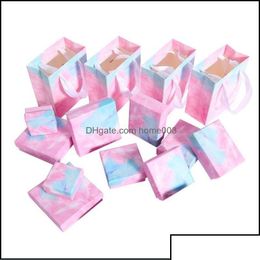 Jewellery Boxes Boxes Display Jewelryfashion Marble Print Diy Handmade Jewellery Box Gradient Cloud Gift Packaging Paper Case Small Fresh Dhaa9