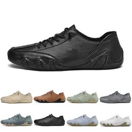 Style3 GAI Men Women Casual Shoes Designer Flat Sneaker Leather Fashion Black Beige Teal Navy Brown Grey Dark Charcoal Man Trainers Sports Sneakers