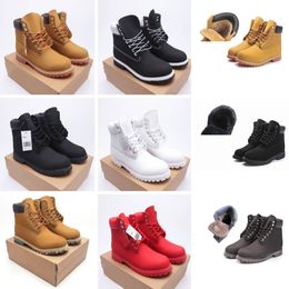 2024 Designer luxury Boots Booties Shoes Men Boots Waterproof Ankle Classic Martin Shoes wheat Red Blue Black Pink Hiking Motorcycle Boots free shipping