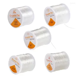 Brooches 100M White Resin Crystal Elastic Cord Transparent Bead Thread For DIY Projects