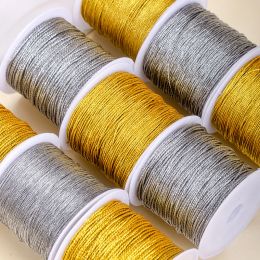 15/25/35/50/100M Gold Silver Embroidery Thread Line DIY Jewellery Making String Materials Accessories Bracelet Necklace Weaving