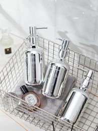 Liquid Soap Dispenser 500MLSoap Bottle Large Capacity Storage El Bathroom Shampoo Shower Gel Pump Electroplating Replacemen