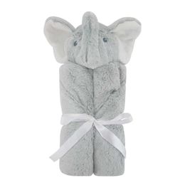Quilts Quilts Baby Plush Blankets Stroller Comforter Winter Newborn Bed Sheet Grey Elephants Kid Boy Girl Swaddle Wrap Cobertor Infantil Quilt WX5.28