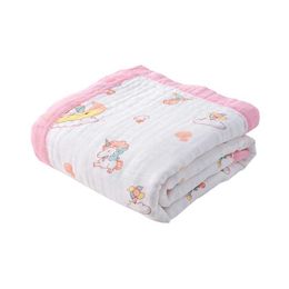 Quilts Quilts Kangobaby #My Soft Life# Autumn Winter Thicken Cotton Baby Muslin Swaddle Blanket Breathable Newborn Wrap Infant Quilt 110x110cm WX5.28