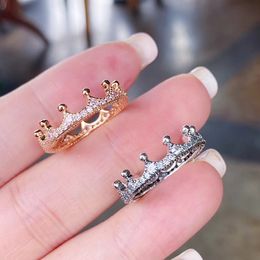 Luxury Brand Designer Crown Ring Fashion Twist of Fate Rings Fashion Style Jewelry 925 Silver Plated 18k Gold with Diamond Jewelry High Version