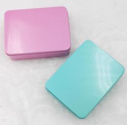 12cm 9cm 4cm Tin Case Storage Box Metal Rectangle Container for beads business card candy herbs LX38553046040