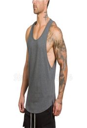 Brand clothing solid tank tops blank men undershirt musculation vest bodybuilding and fitness Stringer men gyms tanktop 2104212009796