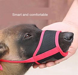 1PC Adjustable Mesh Breathable SmallLarge Dog Mouth Muzzle Anti Bark Bite Chew Dog Muzzles Pet Accessories Training Products245S4010367