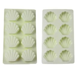 Craft Tools Handmade Soap Silicone Mould 8 Grids Shell Shape Making Moulds DIY Fondant Cake Chocolate Baking Mould Resin Crafts9865160