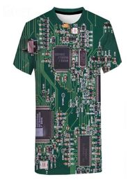 Electronic Chip Hip Hop T Shirt Men Women 3D Machine Print Tshirts Harajuku Style Summer Short Sleeve Tee Tops 2103292409667