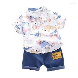 Clothing Sets Summer Baby Boys Clothes Suit Children Cartoon Shirt Shorts 2Pcs/Sets Infant Outfits Toddler Casual Costume Kids Tracksuits