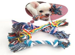 1 Pcs Dog Bite Rope Toys Pets Dogs Supplies Pet Dog Puppy Cotton Chew Knot Toy Durable Braided Bone Rope Funny Tool Random Colour s3227000
