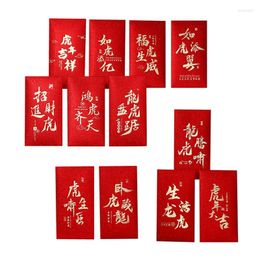 Gift Wrap 12 Pcs Chinese Red Envelopes 2024 Year Of The Tiger Hong Bao Lucky Money Packets For Spring Festival