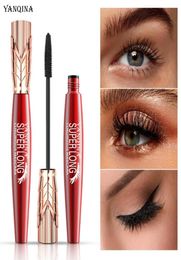 YANQINA 4D Super Long Silk Fibre Lash Mascara Curling Eye Makeup Eyelash Black Waterproof Lengthening Eyelashes Extension Make Up 9360813
