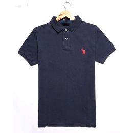 Fojf Men's Polos Classic Summer Paul Mens Boutique Polo Shirt Short Sleeved Pure Cotton Collar Large Business Casual T-shirt Pony