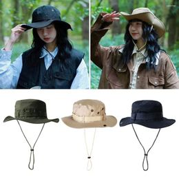 Berets Quick-drying Bucket Hat Summer Breathable Portable Panama Cap Anti-UV Sun Camping Hiking