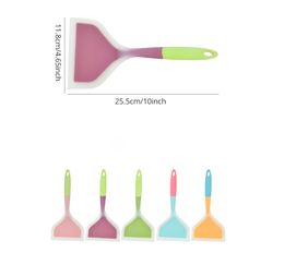 1PCS Random Colour Silicone Kitchen Ware Cooking Utensils Spatula Beef Meat Egg Kitchen Scraper Wide Pizza Cooking Tools Shovel