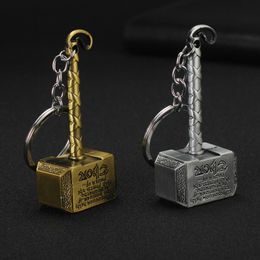 10pcs lot Movie students mens Rocky Accessories Hammer Keychains Quake Metal Key chains gift party Toy Props For Men 248Y