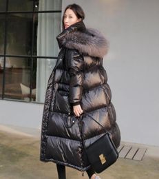 Thick Parka Coat Long Winter Jacket Women Down Hood Collar Fur Plus Size Female Lady Clothes Outwear Korean Puffer Quilted9521147