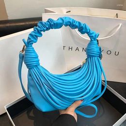 Hobo Luxury Women Green Blue Handbags Yellow Evening Clutch Designer Handwoven Noodle Bag Rope Knotted Pulled Half-Moon Bags