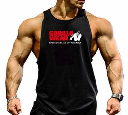 Januarysnow wear fashion cotton sleeveless tank top men Fitness muscle shirt mens singlet Bodybuilding workout gym vest fitness me9709331