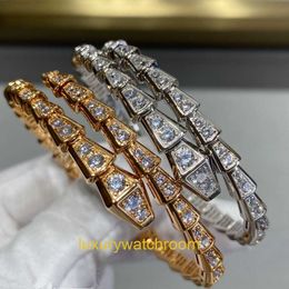 Boagery bracelet designer Jewellery Gold Plated Full Diamond Thin Snake Bracelet Elegant and Fashionable Snake Bracelet Female Product