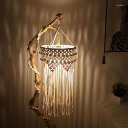 Tapestries 25 50cm Handmade Macrame Light Shade Chandeliers Hanging Lamp Cover Handcraft Woven Bohemia Tapestry Tassel