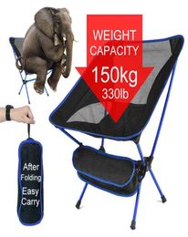Travel Ultralight Folding Chair Superhard High Load Outdoor Camping Backpack Chairs Beach Hiking Picnic BBQ Fishing Tools Chair H25206641