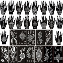 30 pieces/batch of Indian Arabic henna tattoo kit templates temporary tattoo templates for body painting flower templates 240529