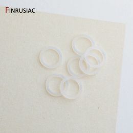 14k Gold Plated Spring Crimp Clasp Perforated Positioning Spacer Beads, Adjustable Anti-Slip Silicone Rubber Ring Connectors