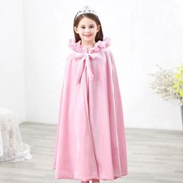 Jackets Christmas Little Princess Cloak For Girls Fancy Fairy Cape Cute Hooded Long Shawl Halloween Costume Birthday Party Kids Clothes