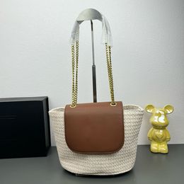 Sacchetta borsetta borse borse per tessitura della spalla per spalla cannuccia sacca per sacca da spiaggia per spiaggia di spiaggia a assi