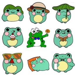 Brooches Wholesale Kawaii Frog Enamel Pins Funny Froggy Brooch For Clothes Lapel Badges Cute Animal Jewelry Gift Kids Friends