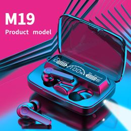 M19 Bluetooth Headset Wireless Tws Gaming Support Noise-cancelling Touch In-ear Mini Emergency Power Bank Headset