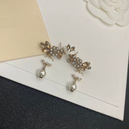 Luxury 18k Gold-plated Earrings Brand Designer New Trendy Jewelry Small Pendant Earrings Fashionable Girl High-quality Love Birthday Gift Earring Box