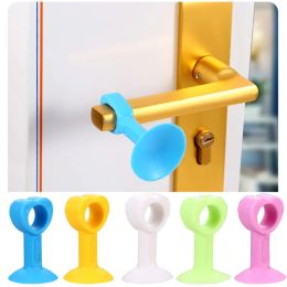 Silicone Door Stopper Sucker Doors Handle Anti Collision Door Suction Bathroom Accessories Touch Rubber Wall Tile Protective Pad ZZ