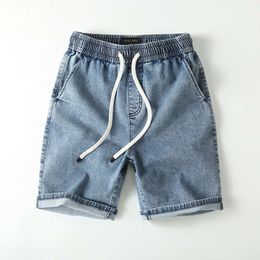 Jeans gamba dritta in stile americano per estate da uomo pantaloncini casual di cotone a corto
