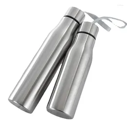 Water Bottles 500ml/1000ml Sport Bottle Single-layer Rugged Cup Travel Camping Sports Drink Drinkware Stainless Steel