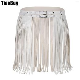 Belts Women Leather Tassel Skirt Belt Adjustable Faux Waistband Fringe Dance Accessories