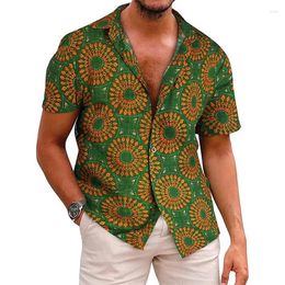 Men's Casual Shirts Hawaiian Shirt Flower Floral 3D Print Women Short Sleeves Beach Streetwear Oversized Blouse Man Tops Clothing