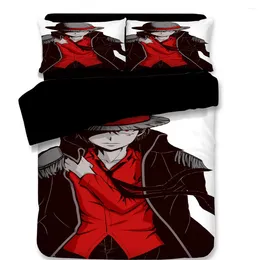 Bedding Sets Red Black White 3d Duvet Cover Cartoon ONE PIEC Quilt Kids Children Single Twin Double Full Bedclothes