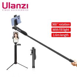 Selfie Monopods Ulanzi MT-53 mobile selfie stick 160cm handheld expandable anti shake Bluetooth suitable for iPhone Samsung video recording on-site tripod S2452901