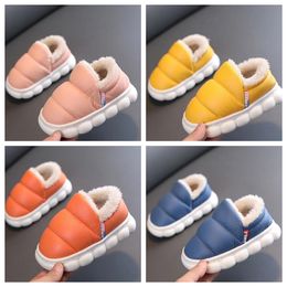 Designer Kids Cotton Casual shoes Snow Sneakers Winter Shoes blue Orange Yellow Pink Brown Pearl Classic keep warm Kids Boys Girls children Sneaker 26-35
