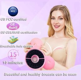 Breastpumps Breast Massage Pads with Hot Compress Wireless Vibration Chest Massager Breast Enhancement Instrument Red Light Massage Therapy Q240528