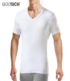 Undershirts Mens Absorb Sweat Underwear Man Elastic T Shirts Male V Neck Short Sleeves Tops Sleepwear Plus Size Undershirt 535913561296