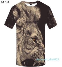 Lion T shirt Black shirts Animal Tshirt Clothing Tshirt Plus Size Men Man Casual Cool Japanese Tshirt d059987819
